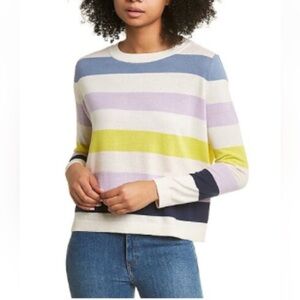 Adyson Parker Striped Linen-Blend Pullover